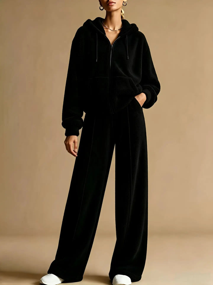 Micaela Fleece Wide Leg Sweatsuit
