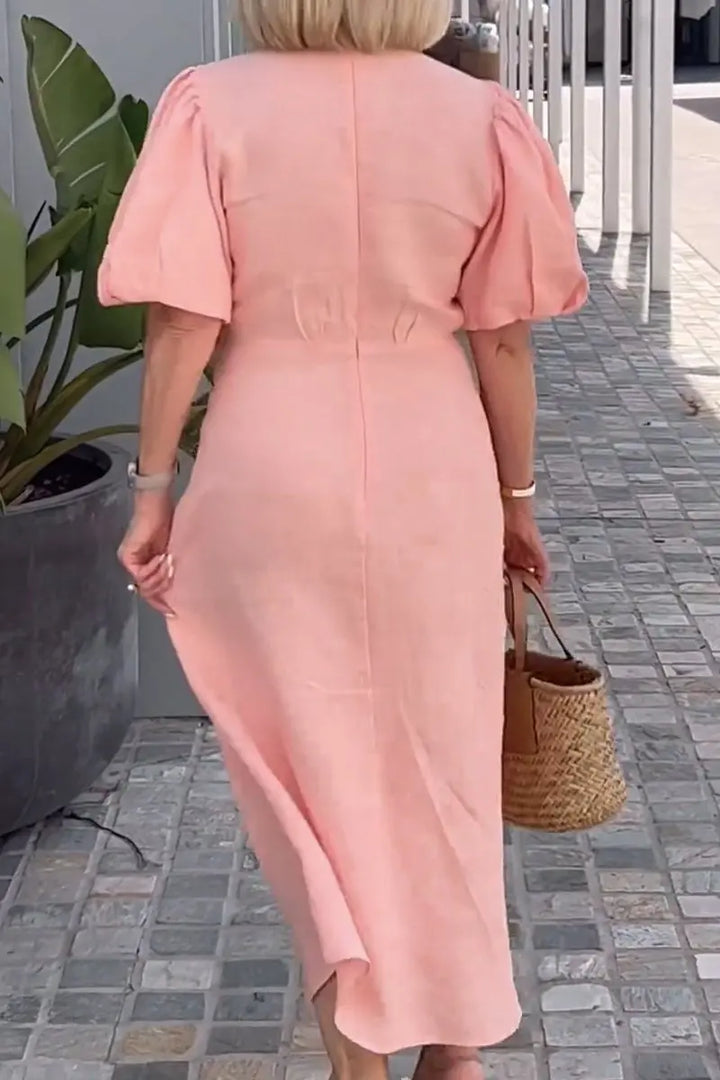 Vivienne Relaxed Tie Waist Midi Dress