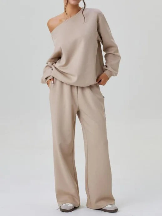 Delphine Off Shoulder Tracksuit Set