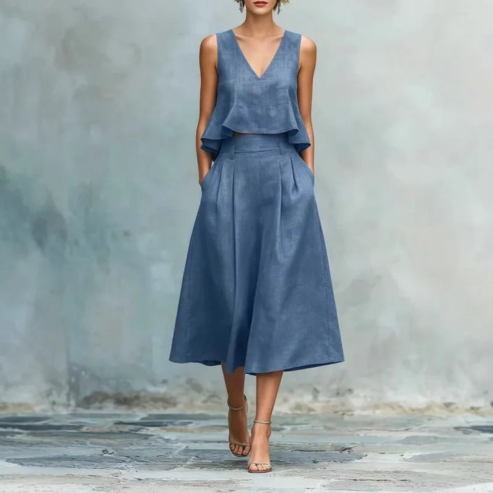 Alivia Ruffle Linen Set