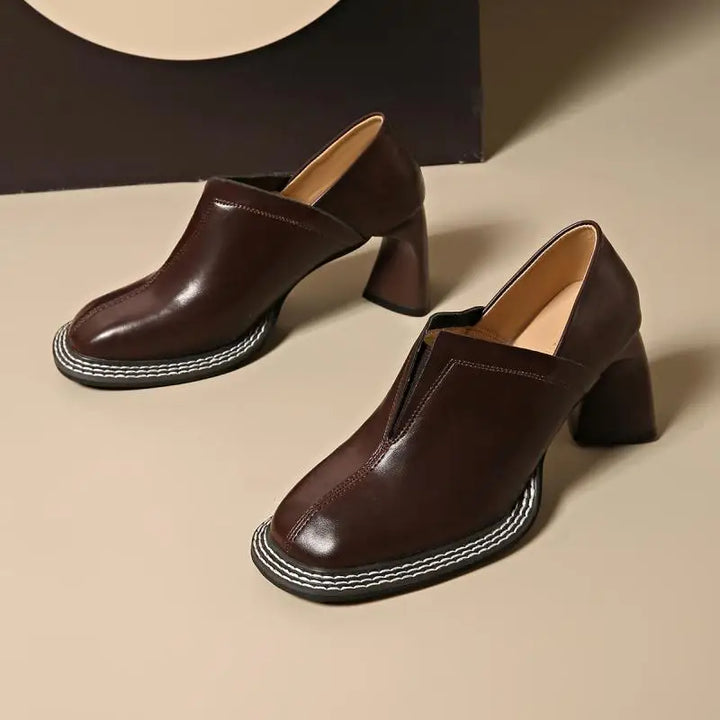 Halona Contrast Stitch Loafers