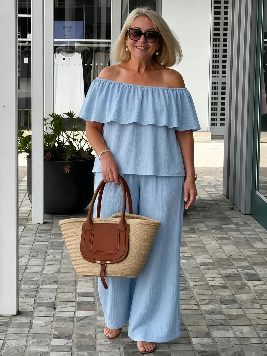 Emily Ruffle Pants Set