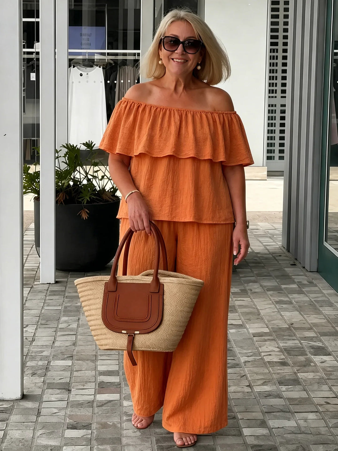 Emily Ruffle Pants Set