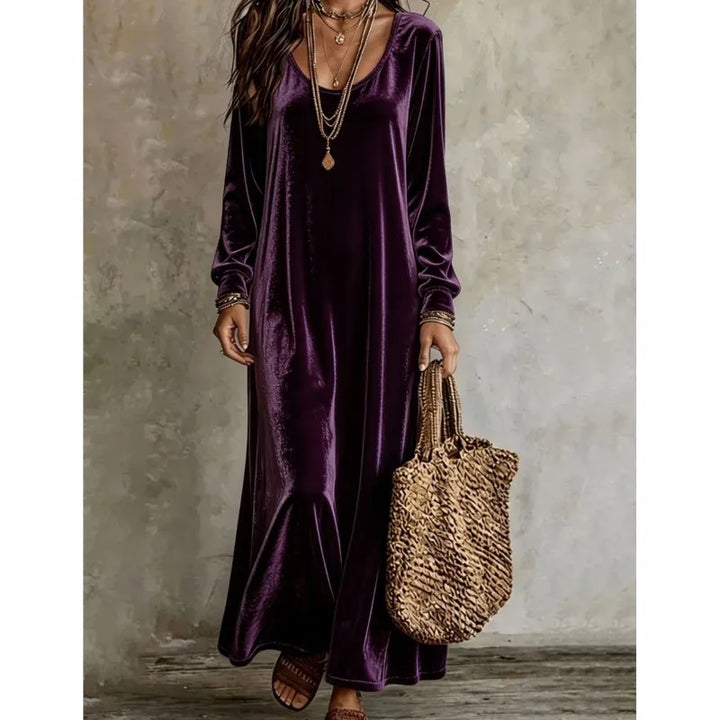Odessa Velvet Finish Maxi Dress