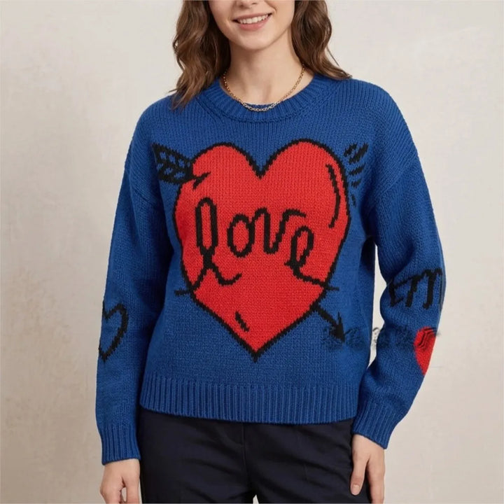 Aria Heart Knit Sweater