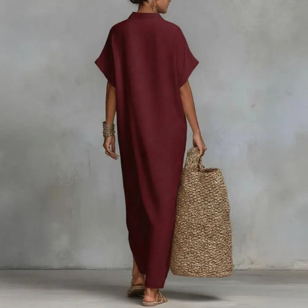 Salone Short Sleeve Maxi Dress