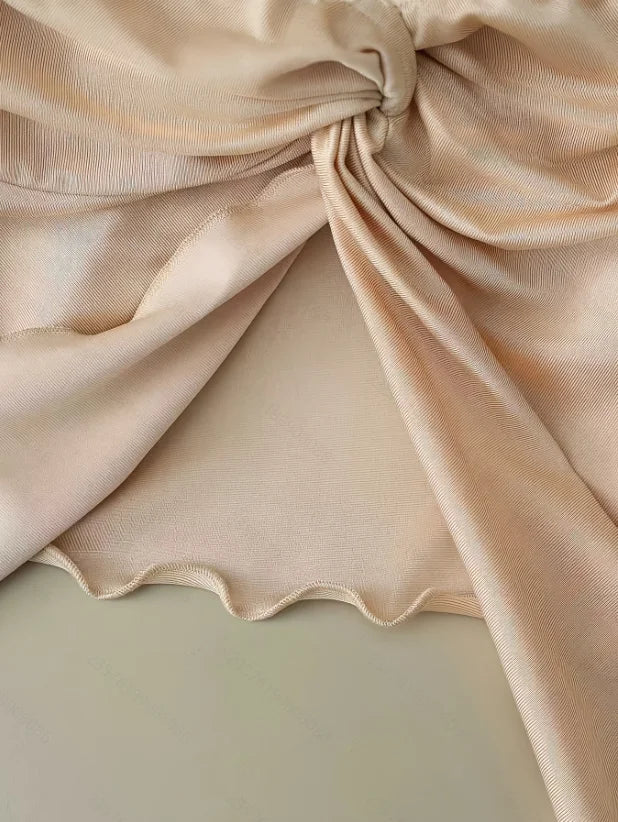 Justine Satin Strapless Blouse