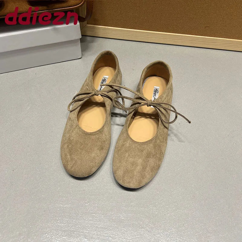 Nerida Suede Butterfly Knot Flats