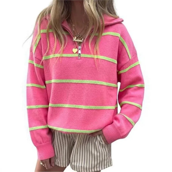 Daria Striped Knit Pullover