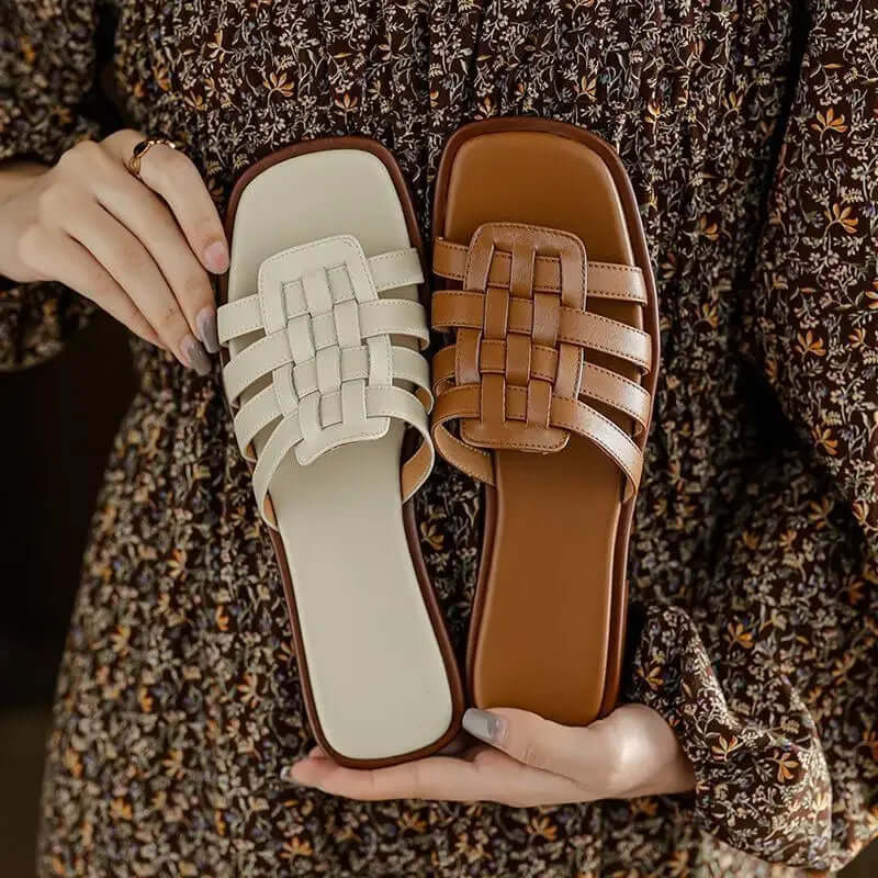 Rory Comfort Leather Flat Slides