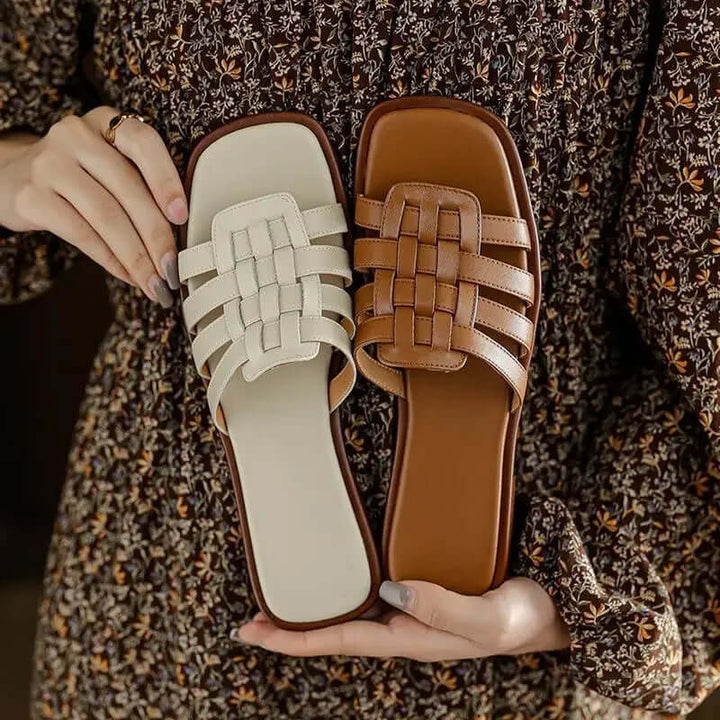Rory Comfort Leather Flat Slides