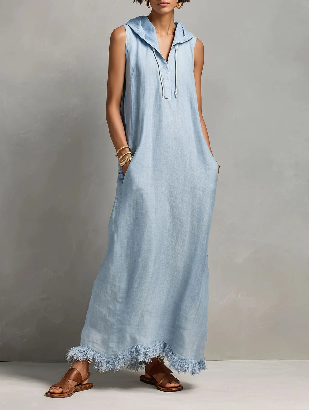Aravelle Relaxed Bohemian Maxi Dress