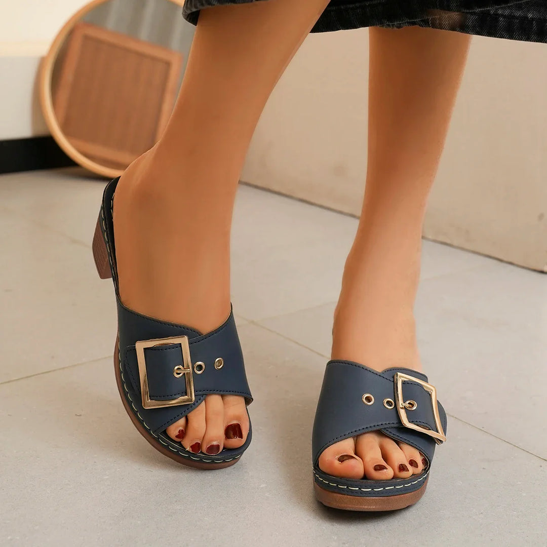 Fiona Orthopedic Buckle Platform Sandals