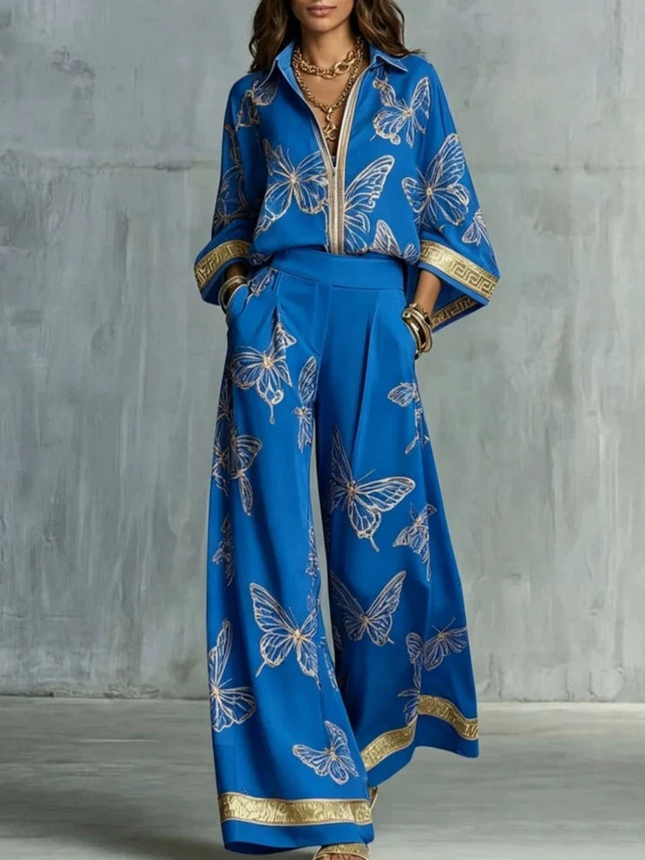 Grace Butterfly Print Lounge Set