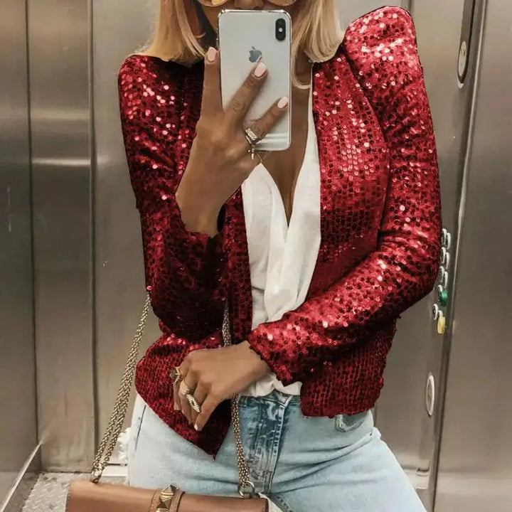Talise Sequin Crop Jacket