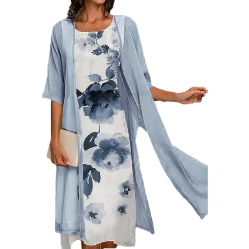 Tania Floral Layered Midi Dress