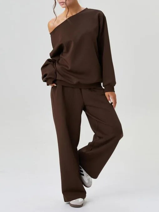 Delphine Off Shoulder Tracksuit Set