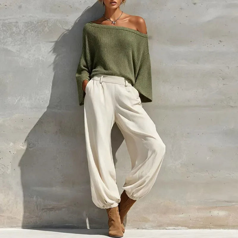 Narissa Knit One Shoulder Set