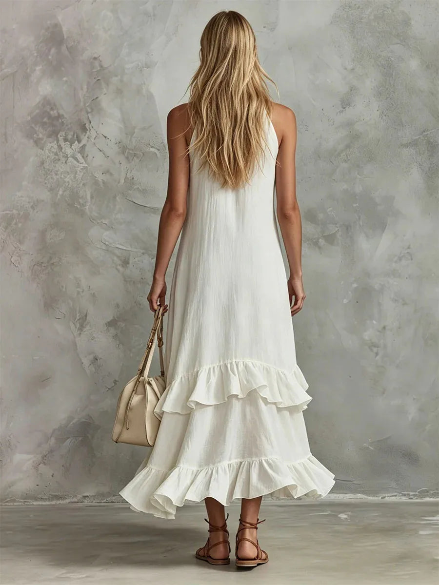 Ramona Elegant Ruffle Wedding Guest Dress