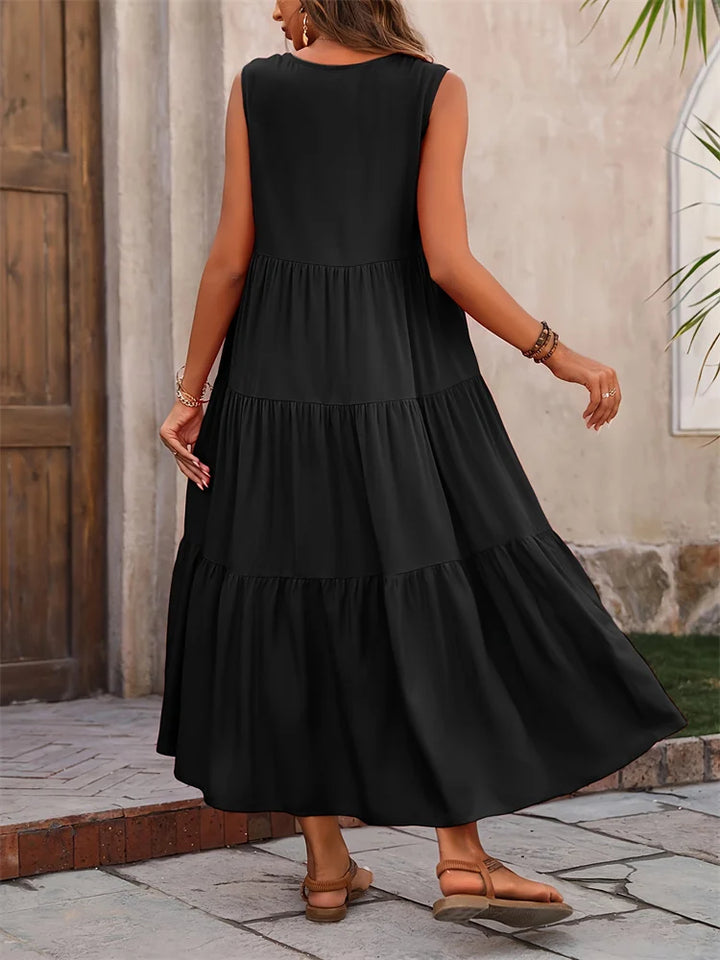 Charlotte Sleeveless Tiered Maxi Dress