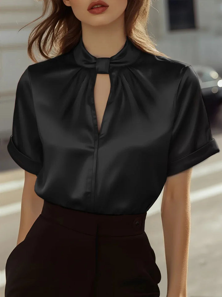 Corvina Short Sleeve Satin Blouse