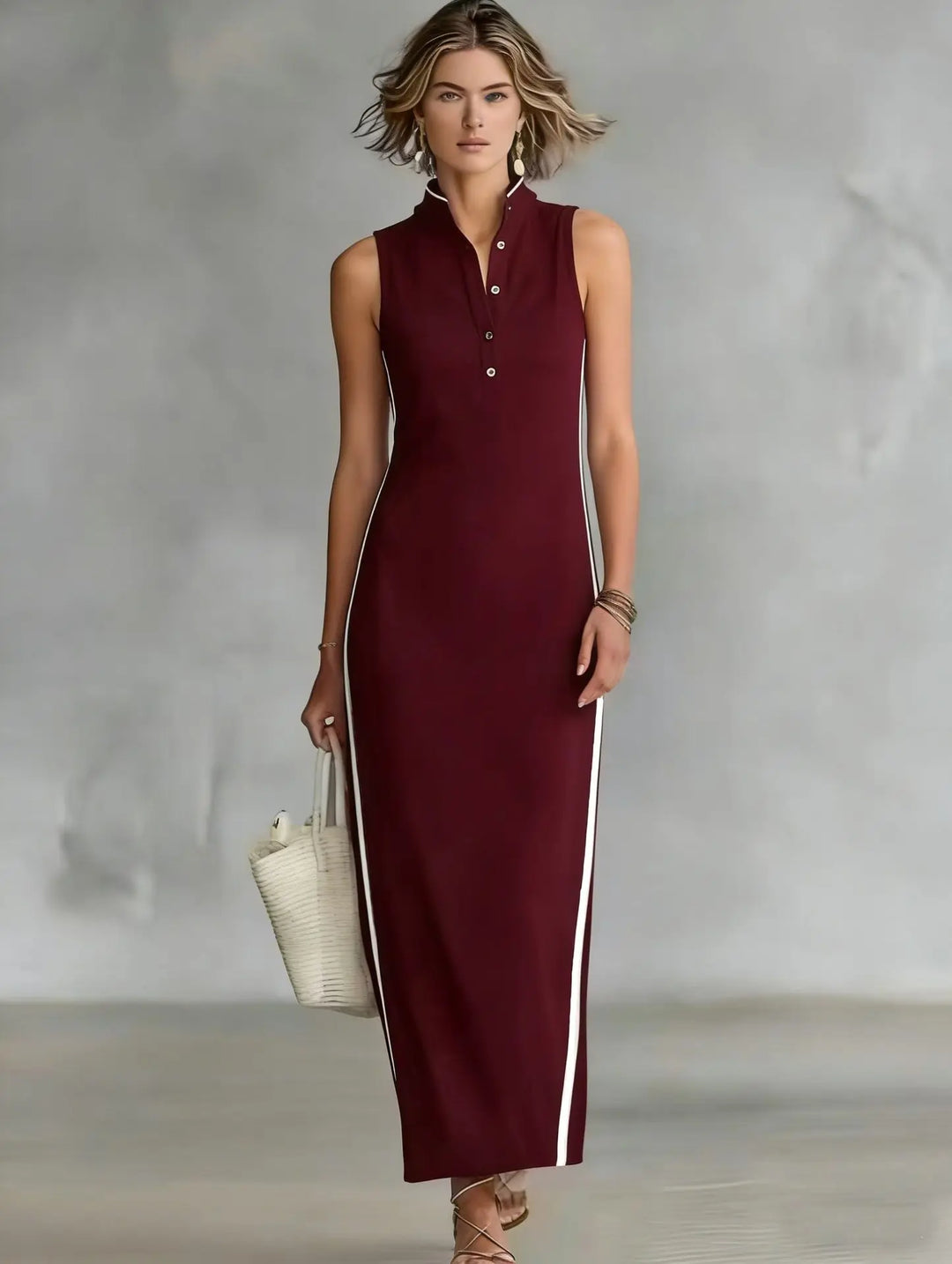 Amaris Sophisticated Minimalist Long Dress