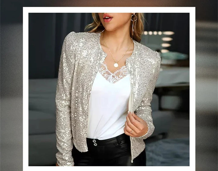 Talise Sequin Crop Jacket