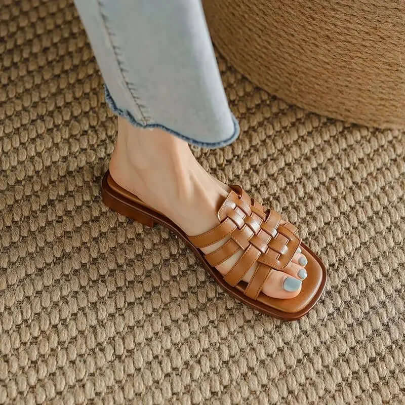 Rory Comfort Leather Flat Slides