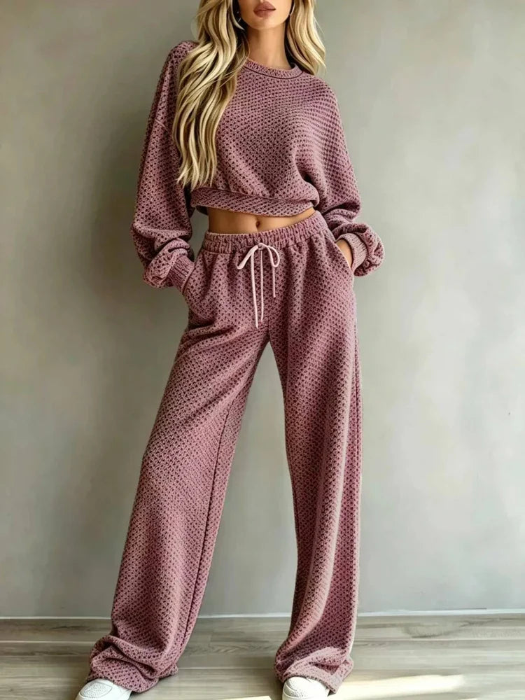 Marisette Cropped Knit Set