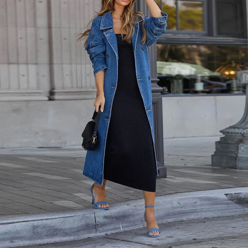 Fenwicke Tie Waist Denim Trench