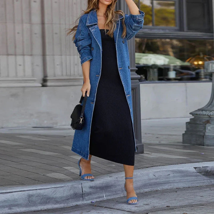 Fenwicke Tie Waist Denim Trench