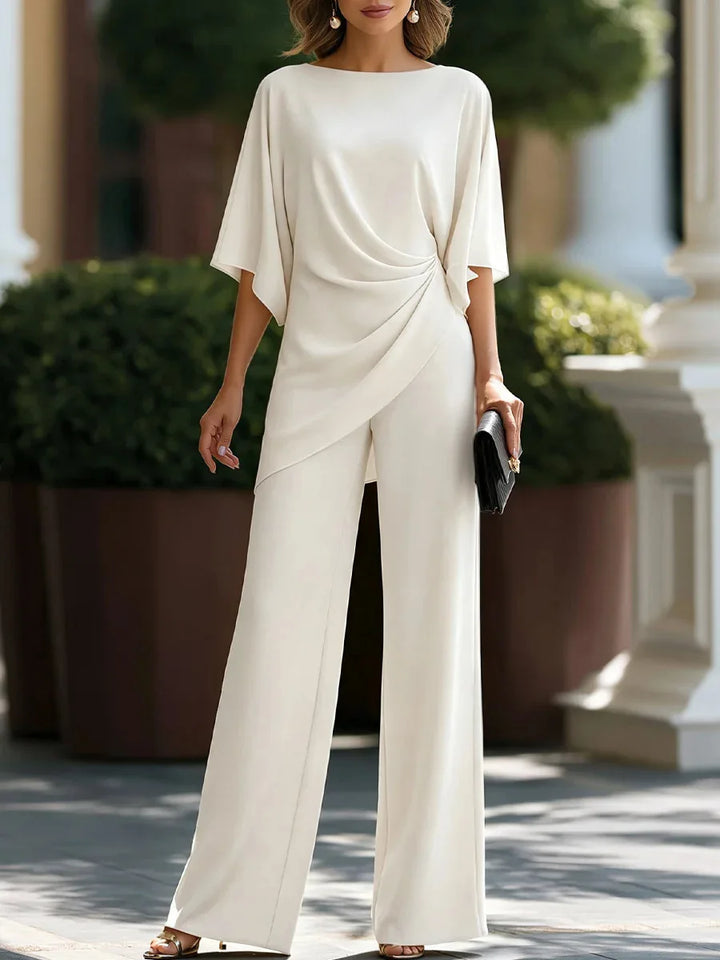 Marisette Draped Hem Trouser Set