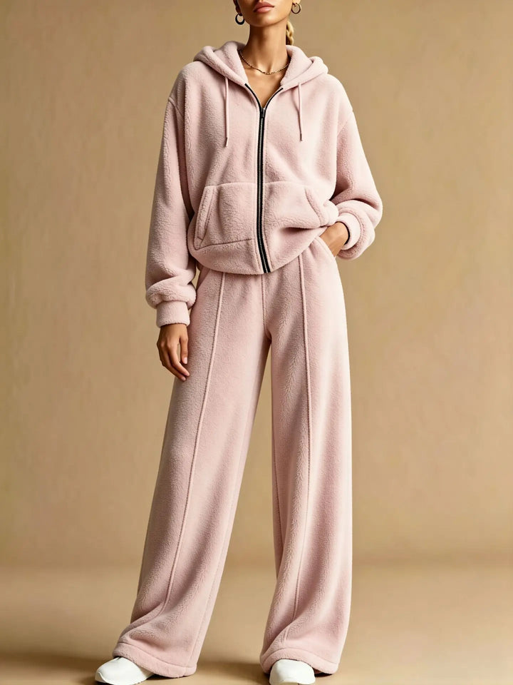 Micaela Fleece Wide Leg Sweatsuit