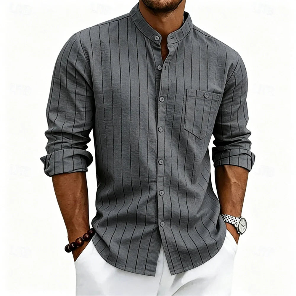 Grayson Breathable Striped Linen Shirt