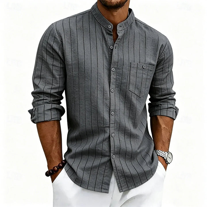 Grayson Breathable Striped Linen Shirt