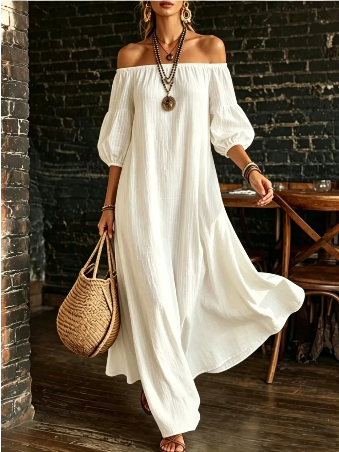 Sarai Off Shoulder Maxi Dress