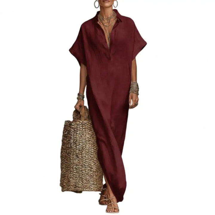 Salone Short Sleeve Maxi Dress