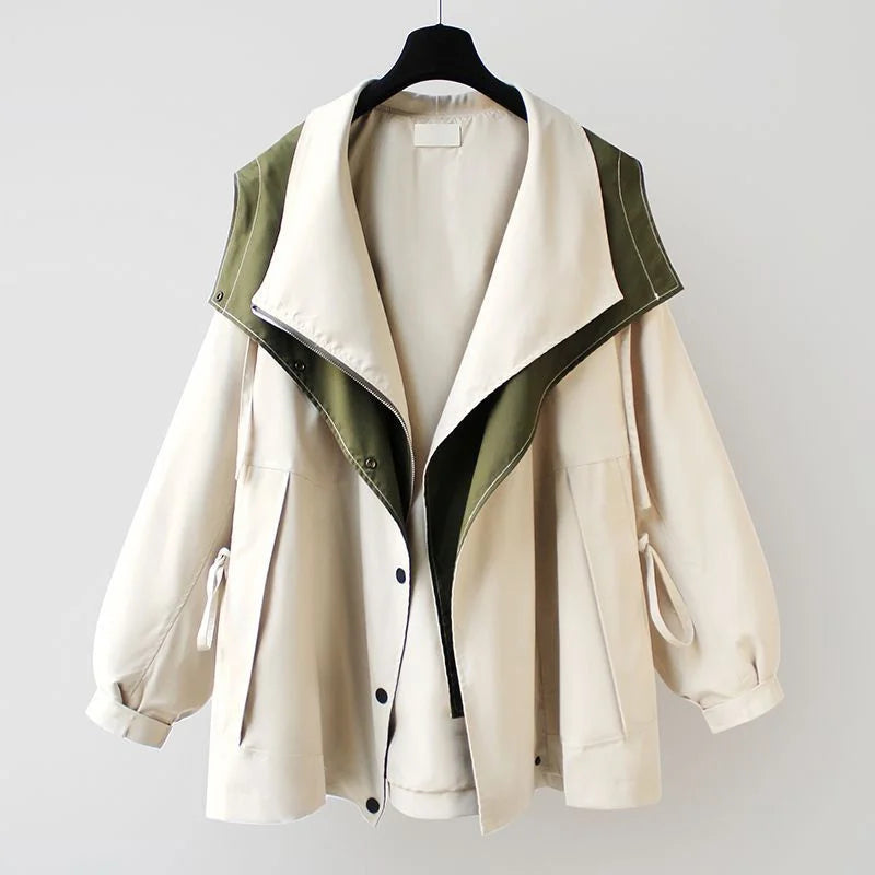Calliope Contrast Collar Trench
