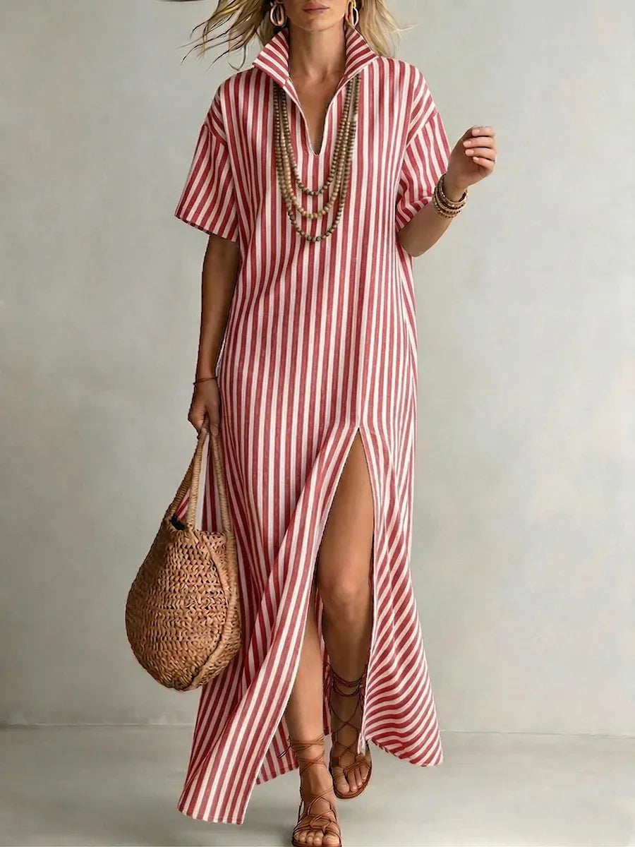 Lenora Striped Boho Maxi Dress