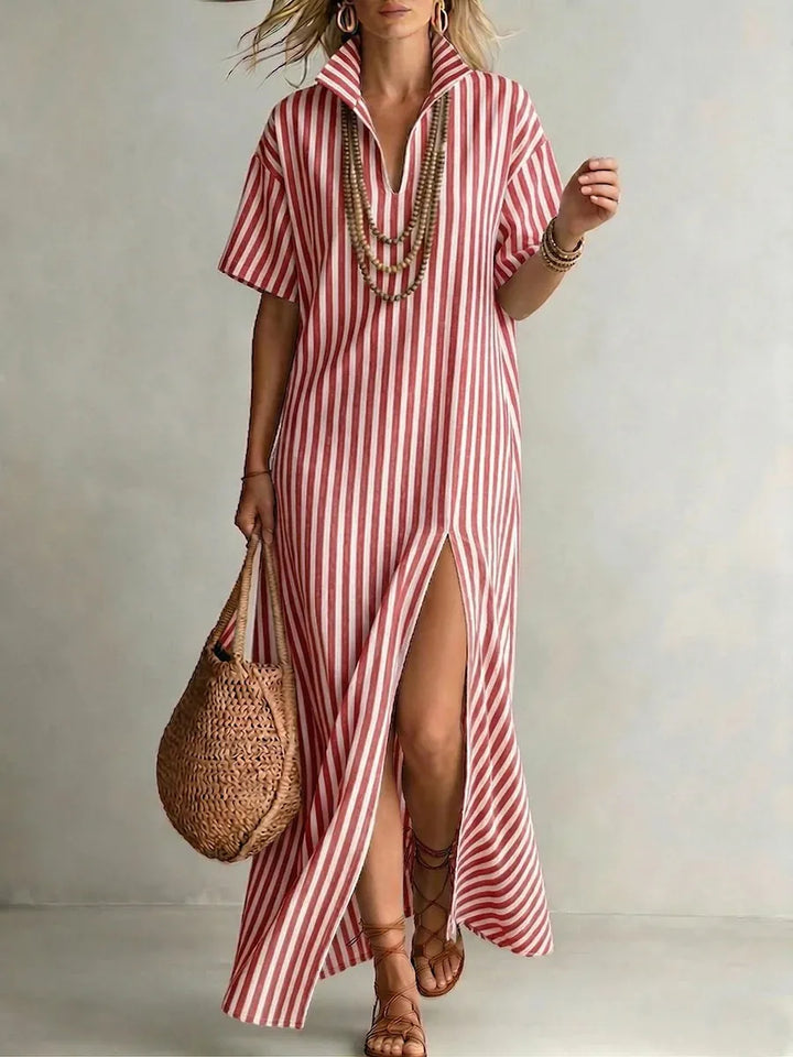 Lenora Striped Boho Maxi Dress