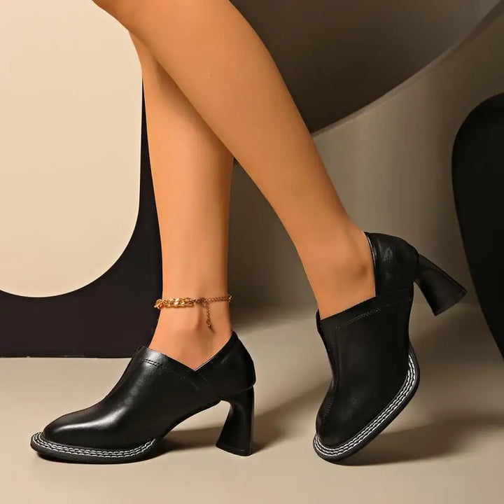 Halona Contrast Stitch Loafers