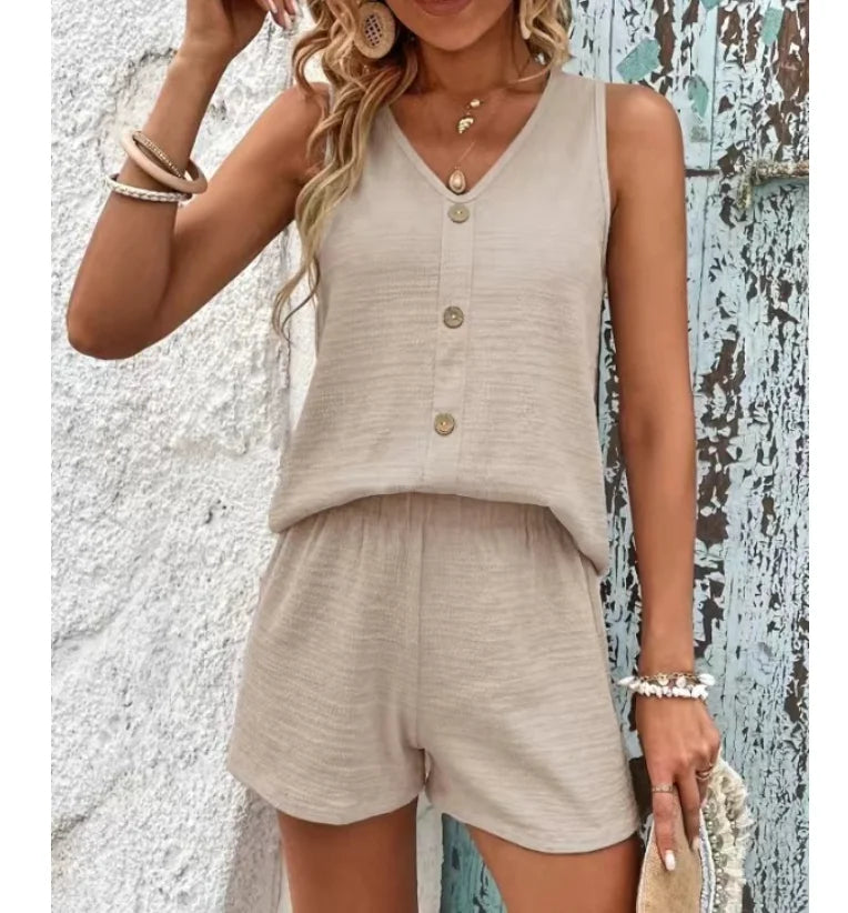 Maren V Neck Two-Piece Set