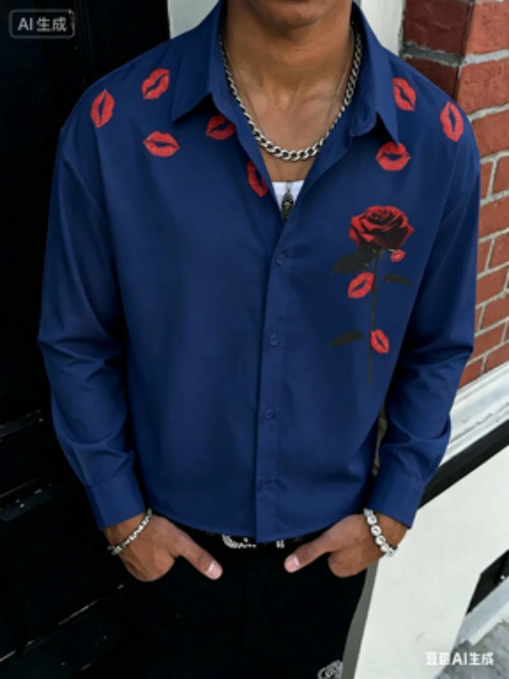 Aaron Graphic Button Front Shirt