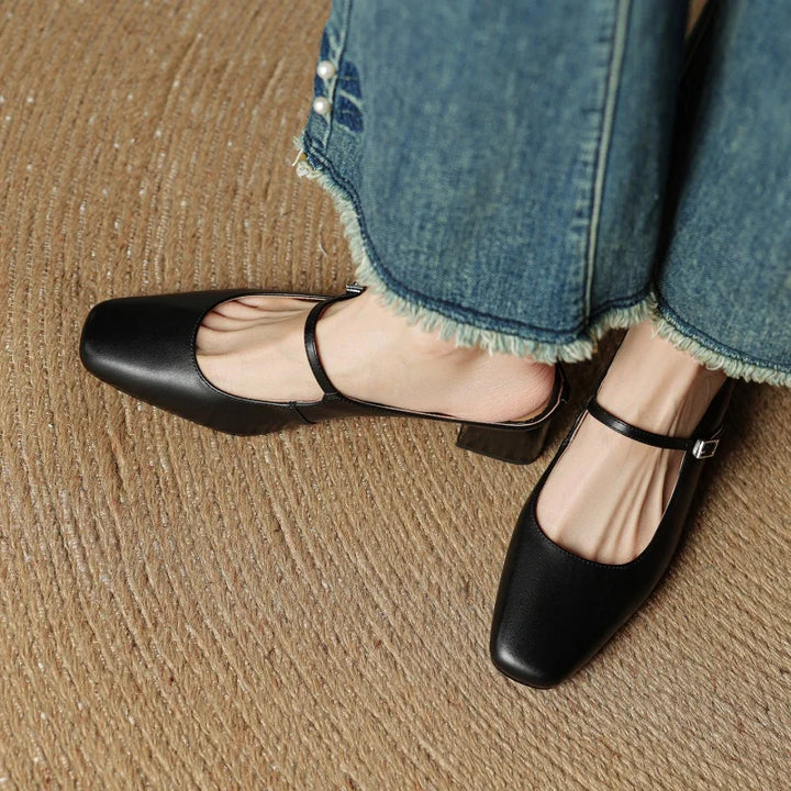 Greta Genuine Leather Mules