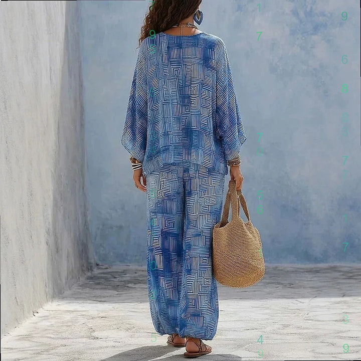 Calista Bohemian Print Two-Piece Outfit Set