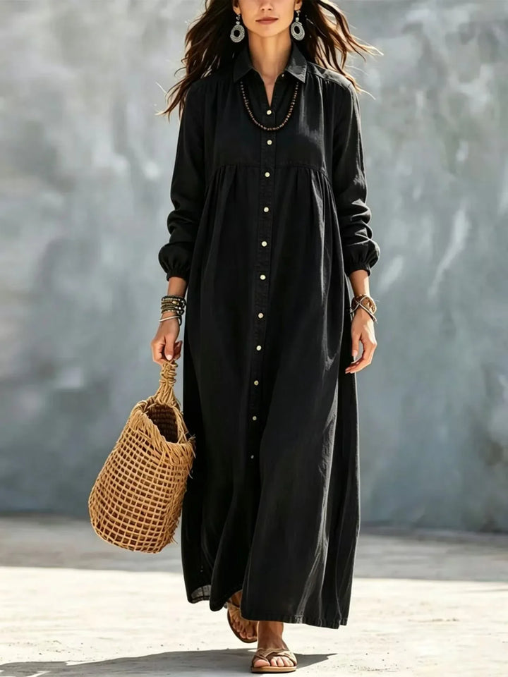 Everett Button Front Maxi Dress
