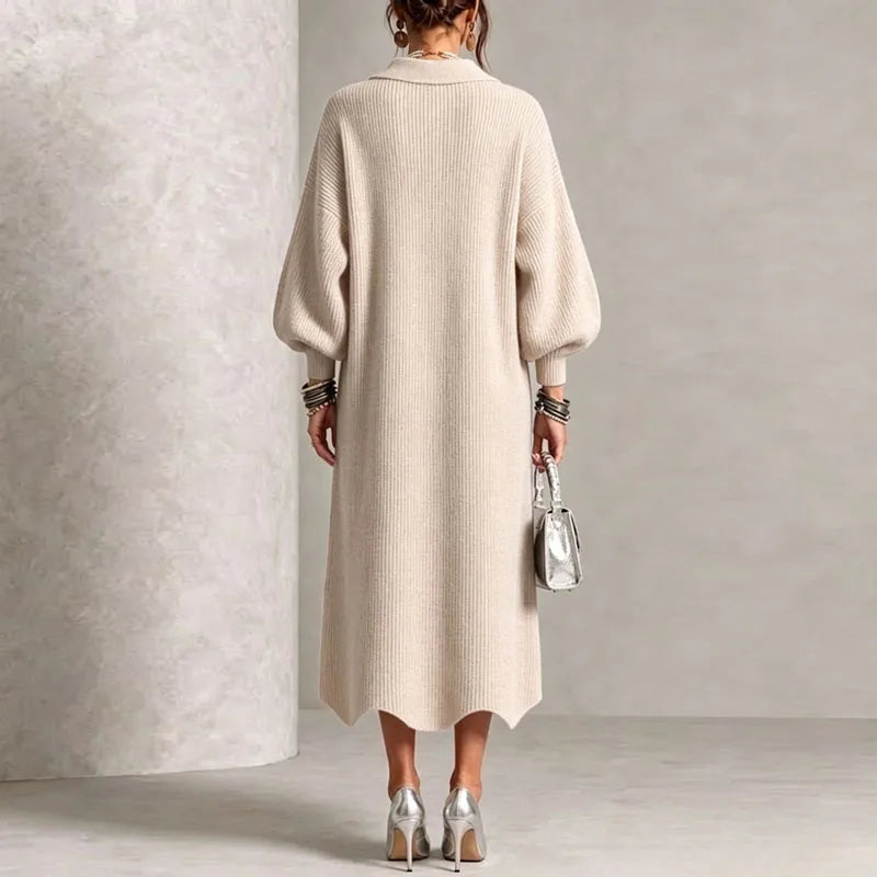 Isadora Button Front Sweater Dress