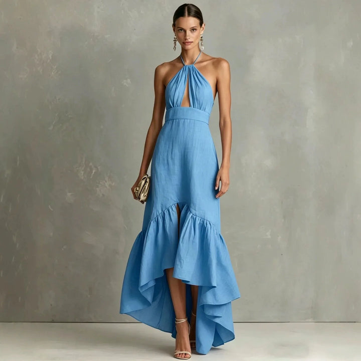 Adalia Halter Wedding Guest Dress