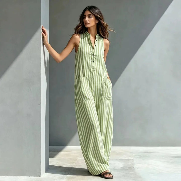 Amelie Striped Wide Leg Jumpsuit