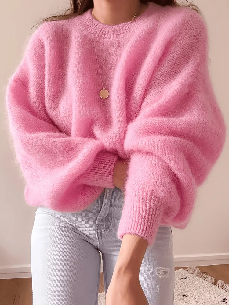 Isolde Fuzzy Knit Pullover